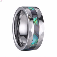 Atacado Criativo Jóias Cores Shell Inlay Tungsten Lovers Ring